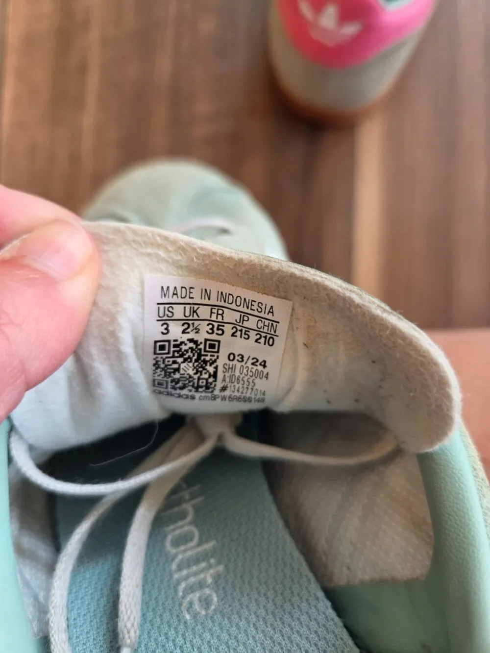 Adidas Gazelle mint size 3